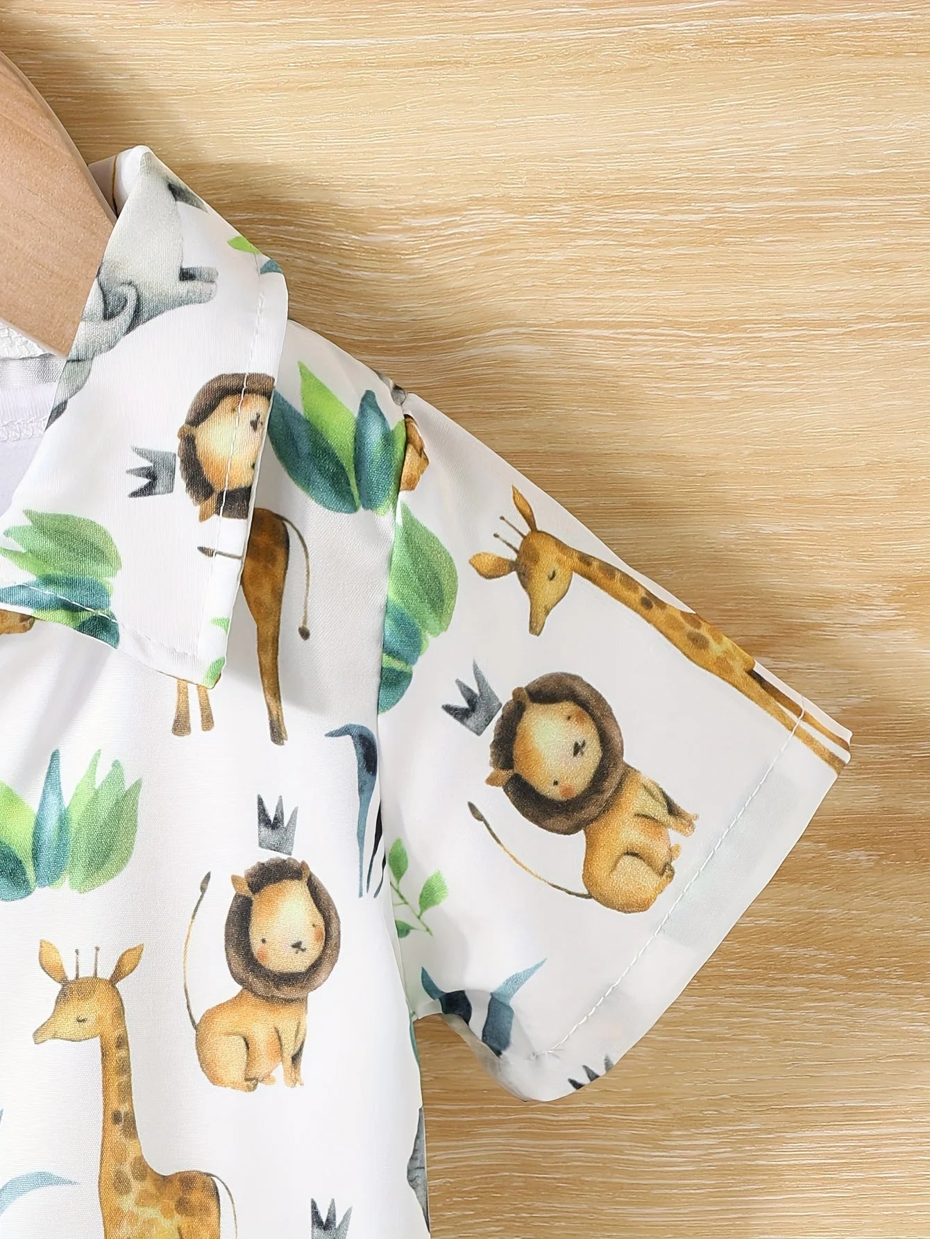 Baby Boy Animal Print Shirt & Shorts Set