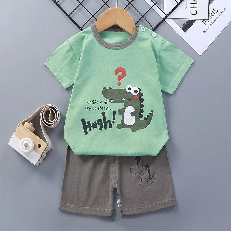 Kids Cartoon 2-Piece Summer Set