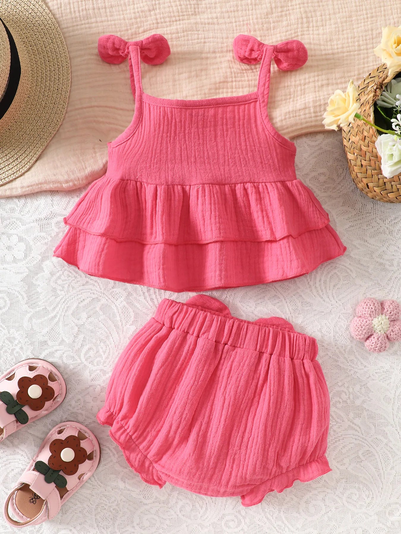 Girl Ruffle & Bow 2-Piece Summer Set