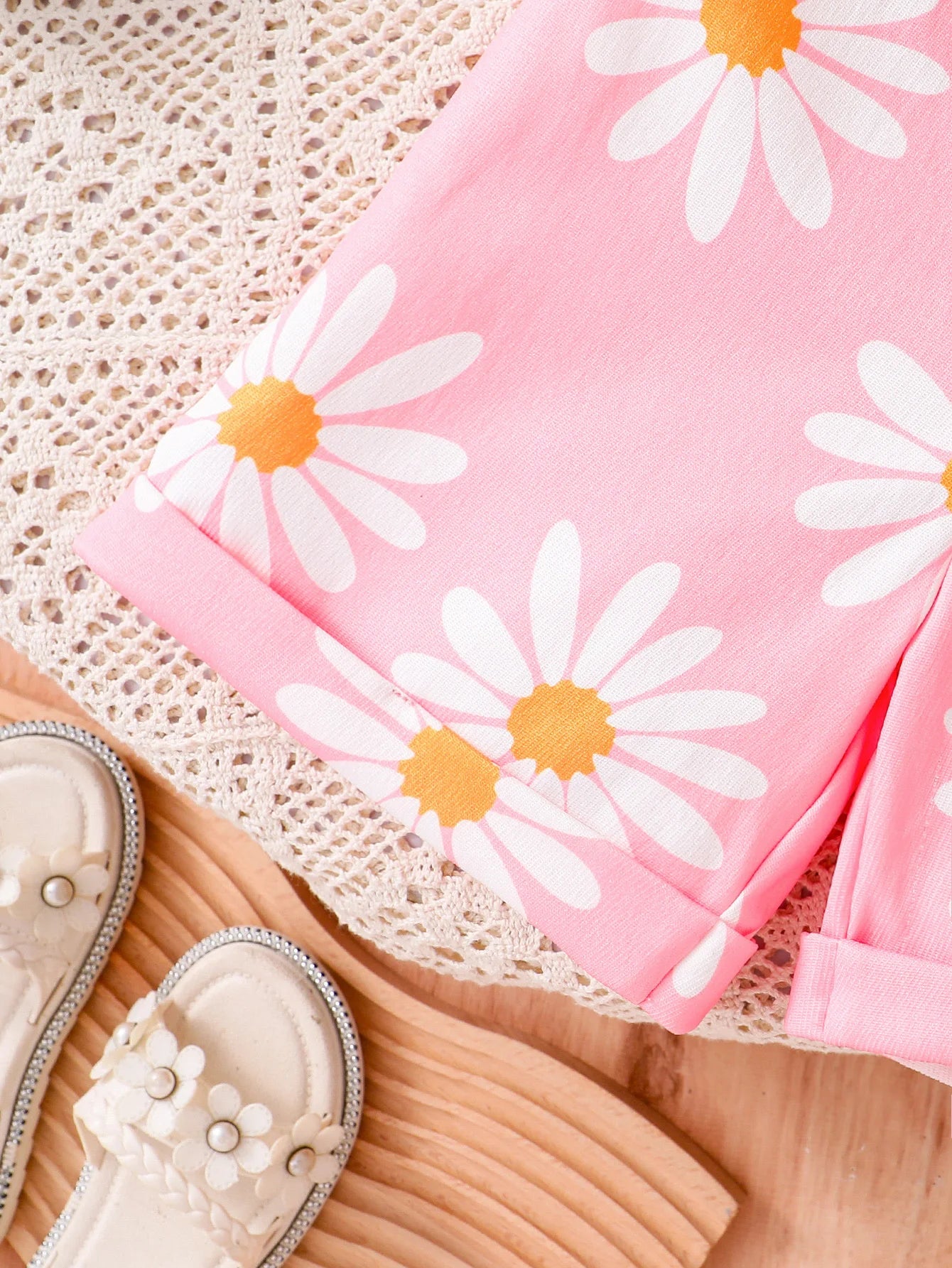 Daisy Print Top & Suspender Set