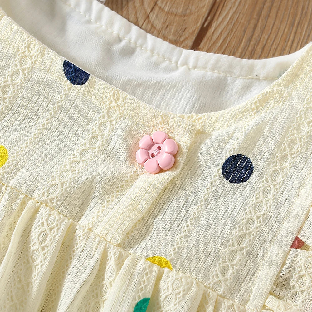 Girl Floral Flying Sleeve Top & Shorts Set