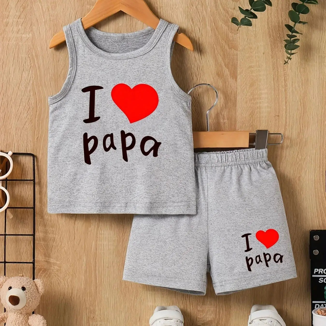 I Heart Papa Tank & Shorts Set