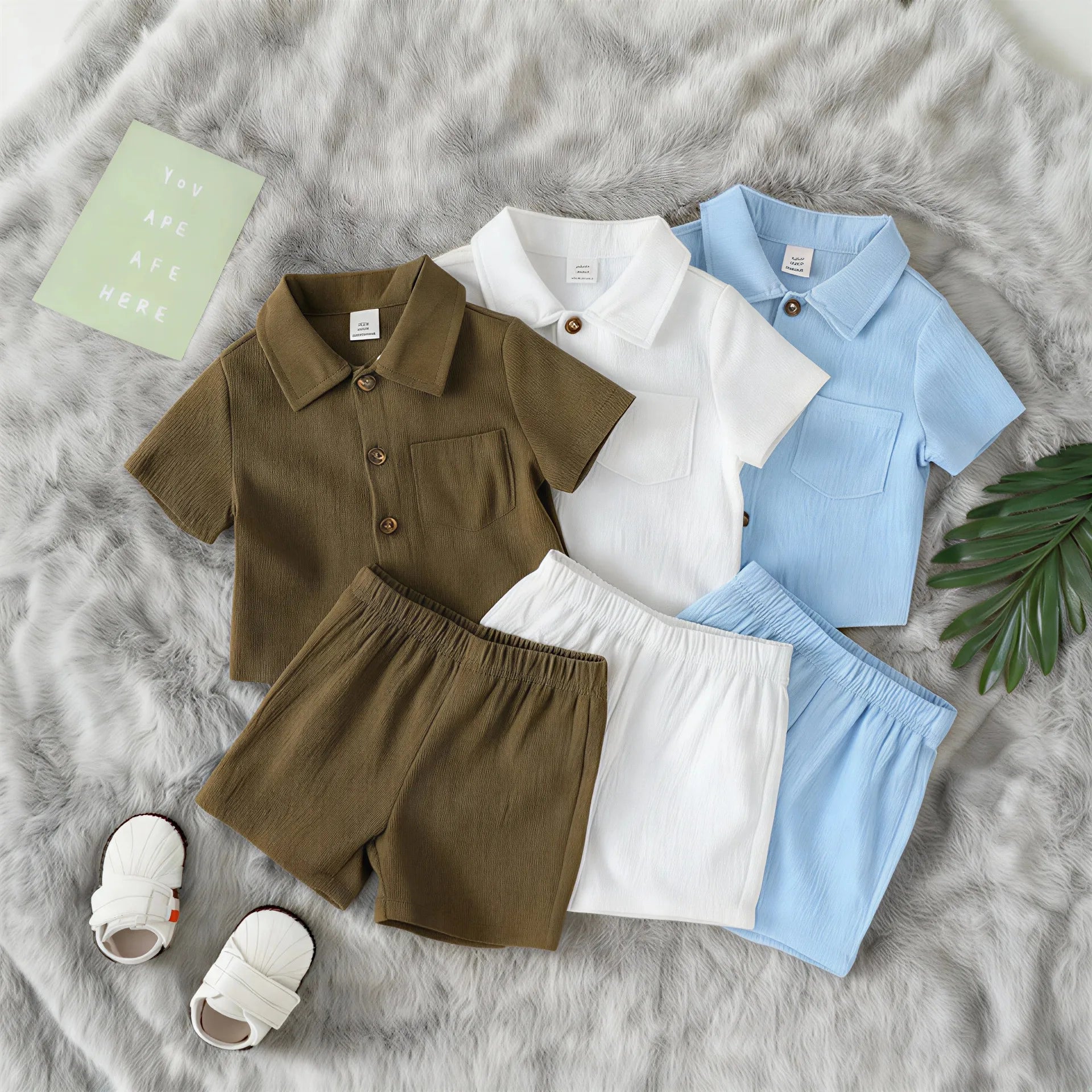 Boy 6-Piece Summer Top & Shorts Set