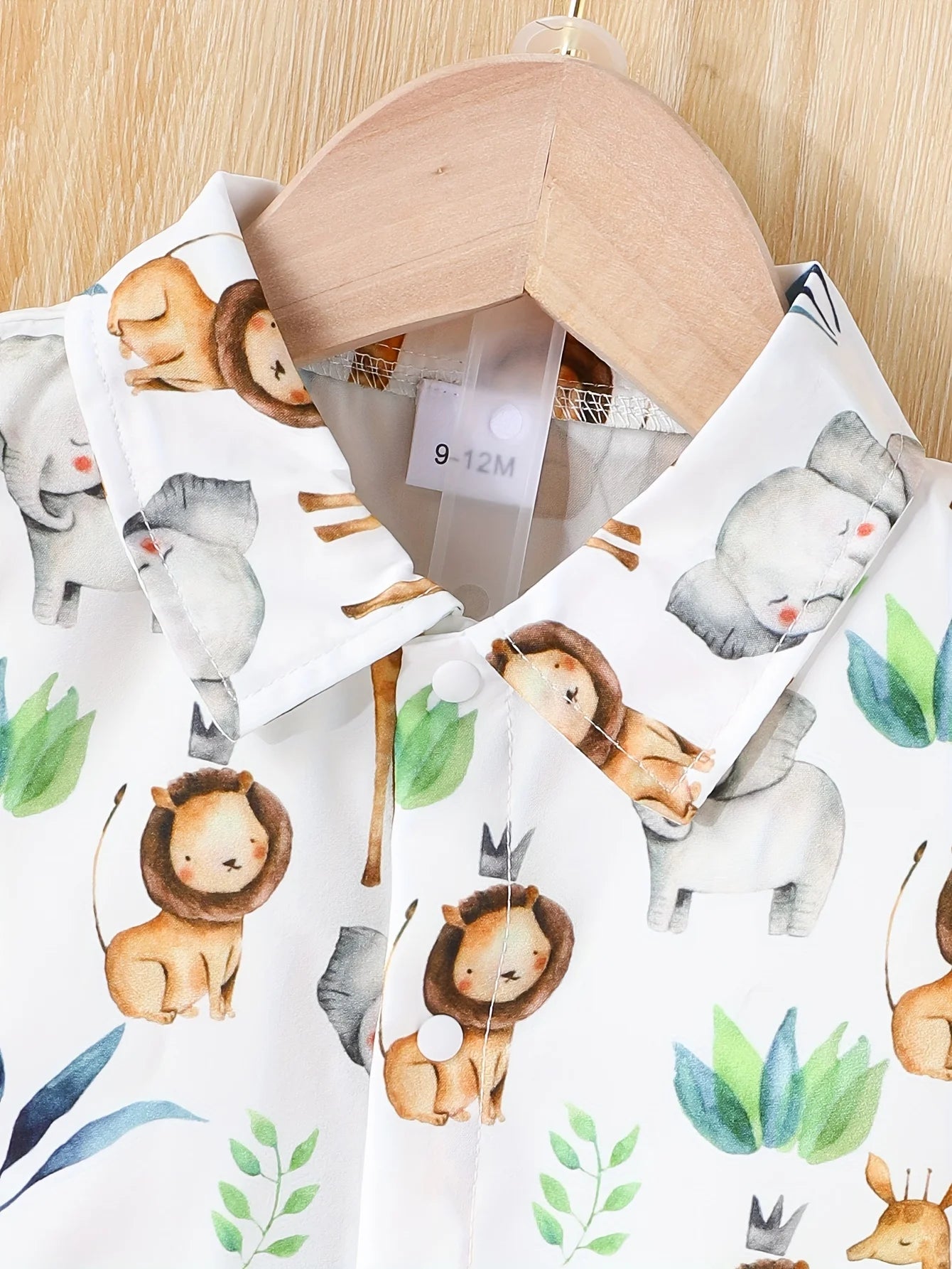 Baby Boy Animal Print Shirt & Shorts Set