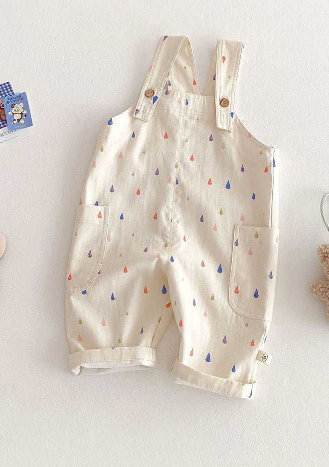 Kids' Polka Dot & Stripe Overalls
